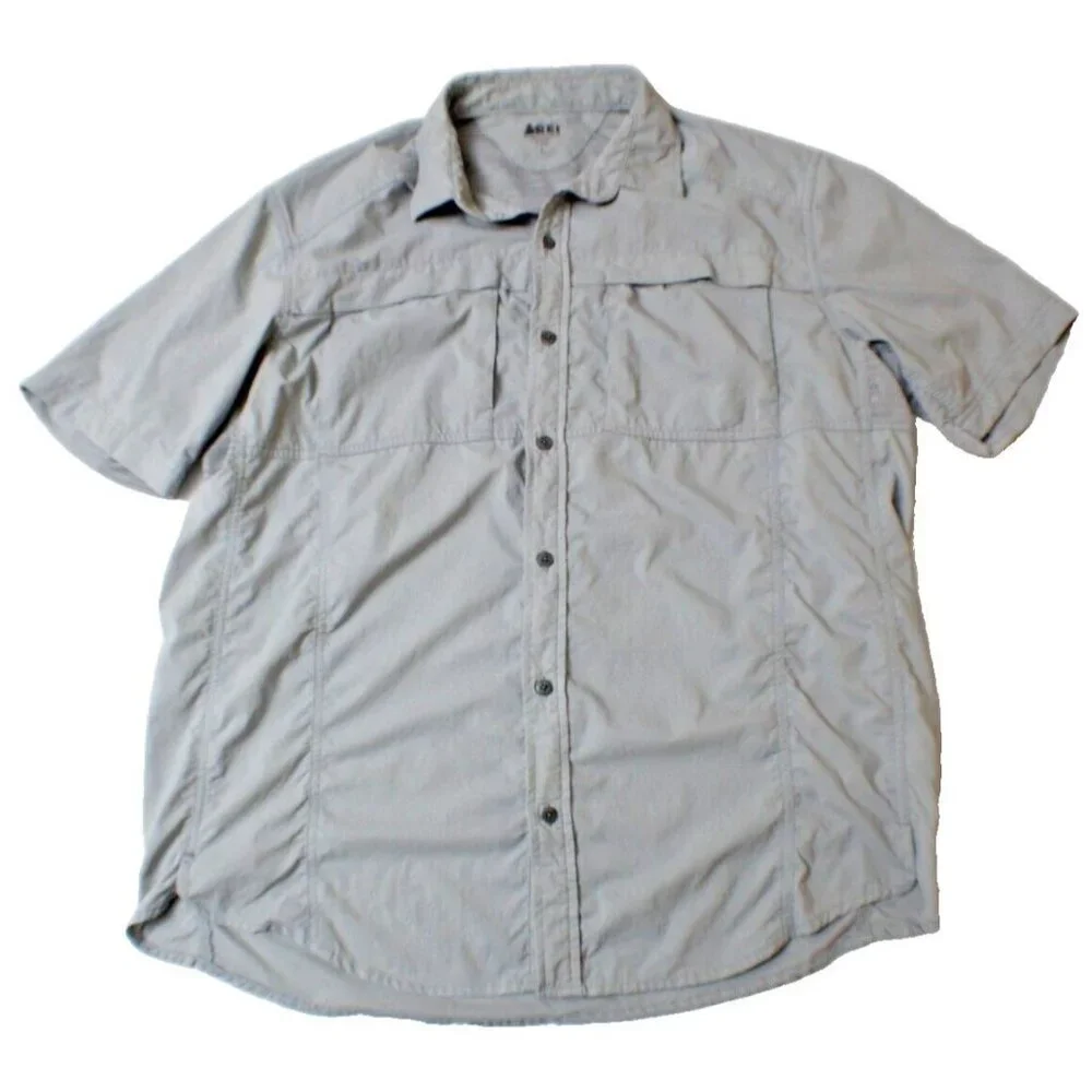 REI Co-Op Button Up Fishing Shirt Men's Size Large
